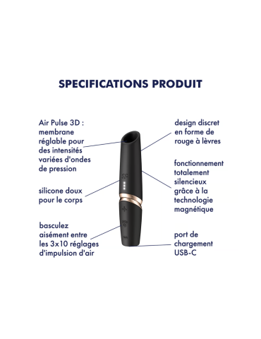 Stimulateur clitoridien de voyage Perfect Kiss Satisfyer - CC597872 2