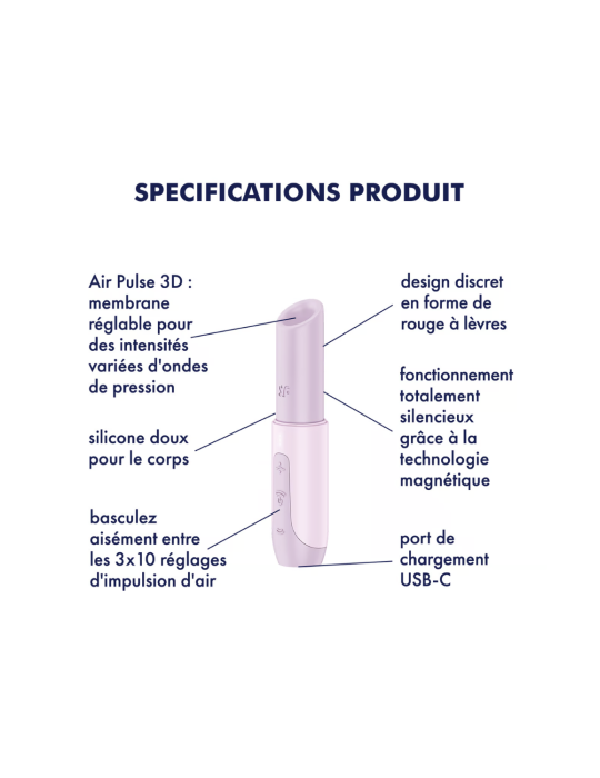 Stimulateur clitoridien de voyage Secret Kiss Satisfyer - CC597869