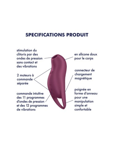 Stimulateur clitoridien couleur pourpre Pocket Pro 1 Satisfyer - CC597860SA 2