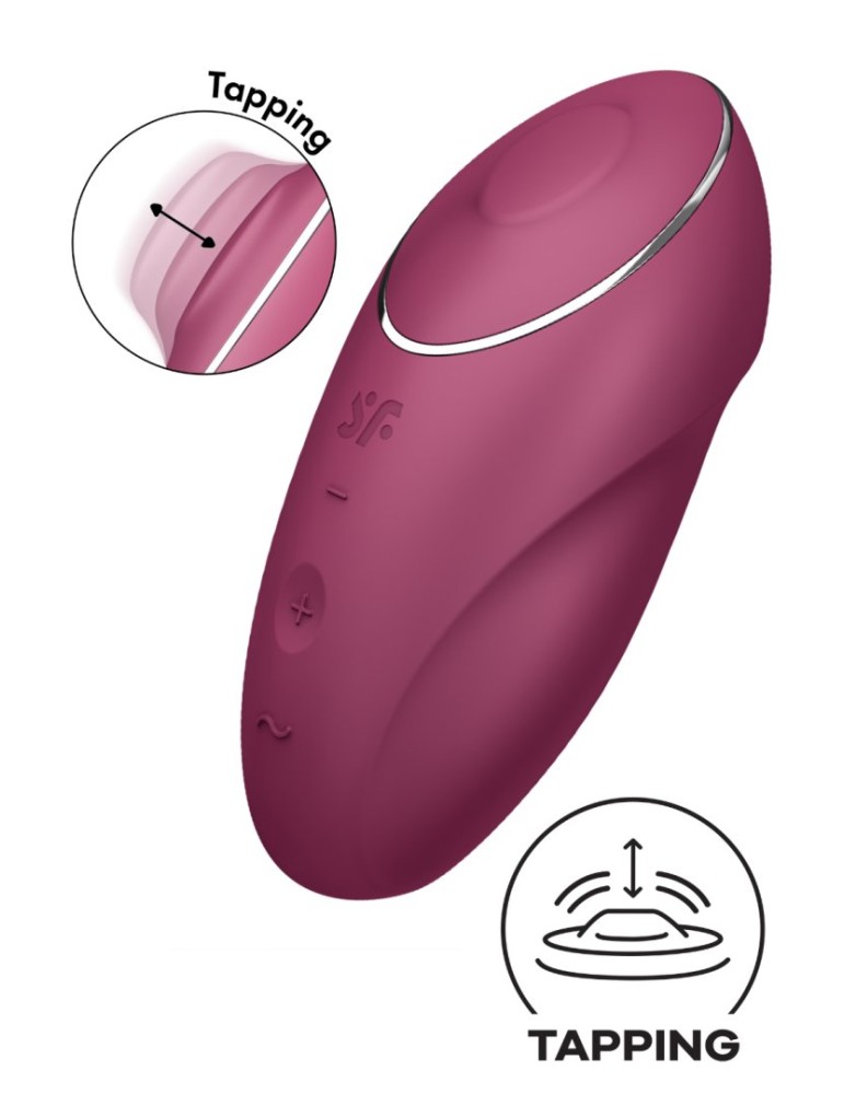 Vibromasseur à poser, stimulateur clitoridien rouge Tap  Climax 1 Satisfyer - CC597858 Vibromasseur à poser, stimulateur clitoridien rouge Tap  Climax 1 Satisfyer - CC597858