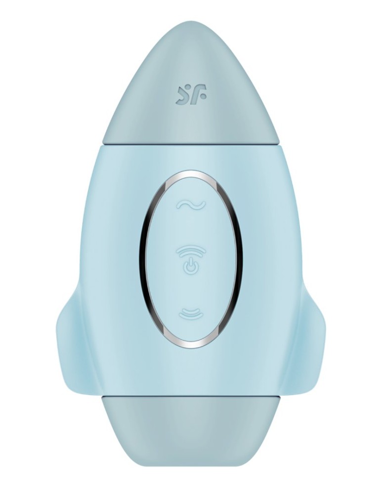 Stimulateur de clitoris violet vibration et air pulsé USB vert Mission control Satisfyer - CC597853