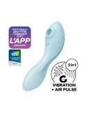 Vibromasseur connecté 3 en 1 Bleu USB Curvy Trinity 5 - CC597823