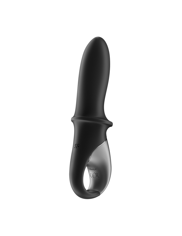 Vibromasseur noir USB, chauffant et connecté Hot Passion Satisfyer - CC597790