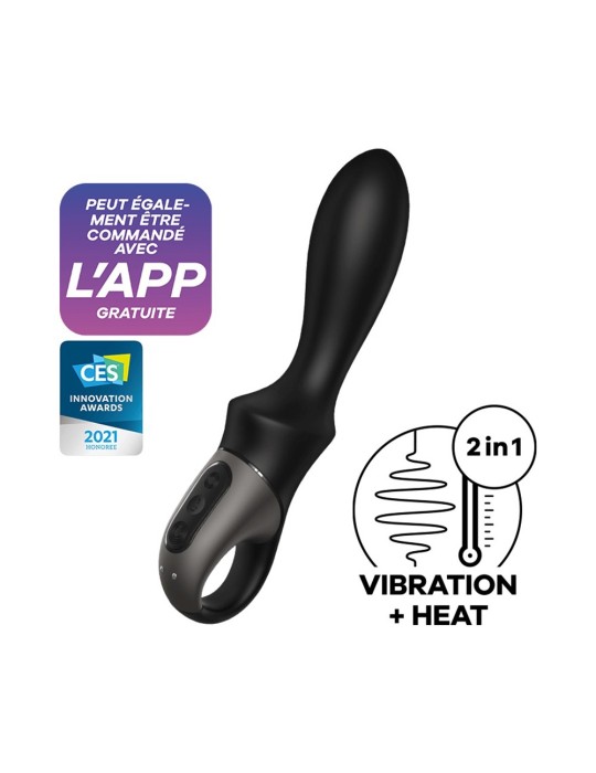 Vibromasseur noir USB, chauffant et connecté Heat Climax Satisfyer - CC597789 Vibromasseur noir USB, chauffant et connecté Heat Climax Satisfyer - CC597789