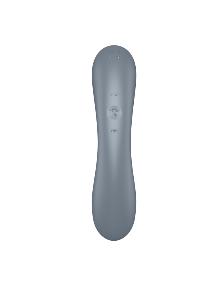 2 en 1 Stimulateur clitoridien air pulsé et vibromasseur point G Curvy Trinity 1 Gris Satisfyer - CC597819