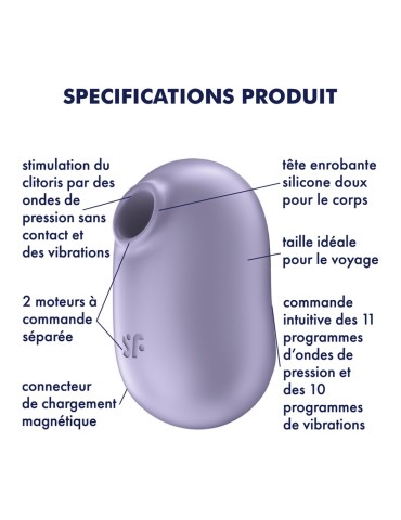 Stimulateur de clitoris violet Pro To Go 2 Satisfyer - CC597812 2
