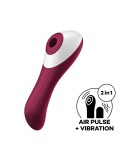 2 en 1 Vibromasseur et stimulateur de clitoris USB rouge Dual Crush Satisfyer - CC597786