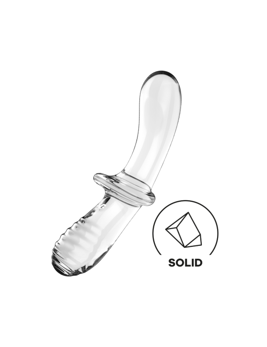 Gode en verre borosilicaté massif transparent Double Crystal Satisfyer - CC597829 Gode en verre borosilicaté massif transparent Double Crystal Satisfyer - CC597829