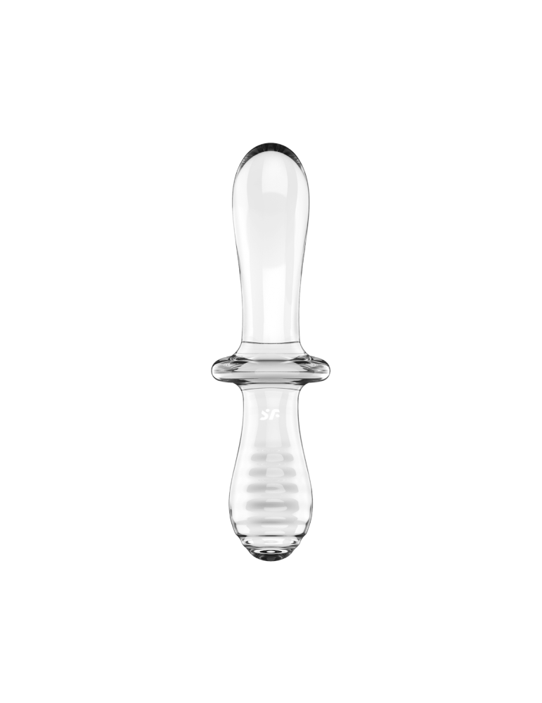 Gode en verre borosilicaté massif transparent Double Crystal Satisfyer - CC597829