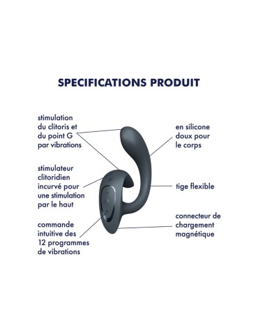 Vibromasseur Rabbit gris G For Goddess 1 Satisfyer - CC597867 2