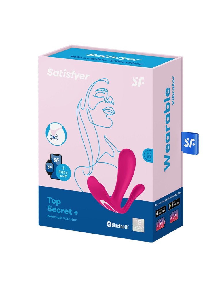 3 en 1 Vibromasseurs et stimulateur clitoridien rose connecté Top Secret  Satisfyer - CC597755