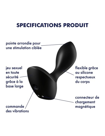 Plug anal vibrant noir USB Backdoor Lover Satisfyer - CC597729 2
