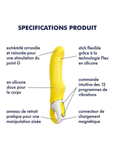 Vibromasseur en silicone waterproof USB Yummy Sunshine Satisfyer - CC597178 2