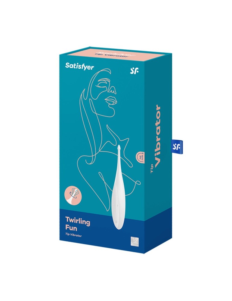 Stimulateur polyvalent pour zone ciblé blanc USB, Twirling Fun Satisfyer - CC597725 Stimulateur polyvalent pour zone ciblé blanc USB, Twirling Fun Satisfyer - CC597725