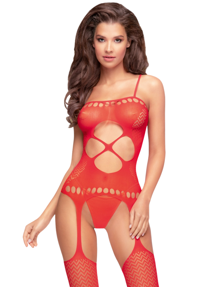 Bodystocking Rouge Hot nightfall - PH0032RED Bodystocking Rouge Hot nightfall - PH0032RED