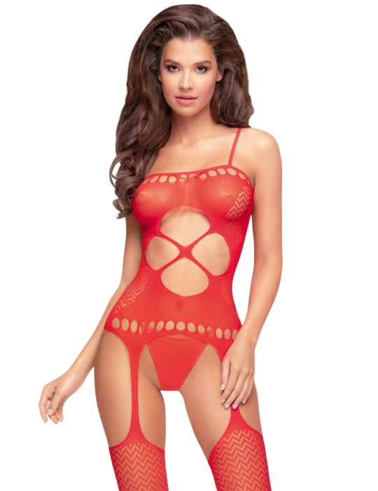Bodystocking Rouge Hot nightfall - PH0032RED Bodystocking Rouge Hot nightfall - PH0032RED