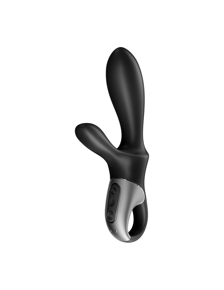 Vibromasseur rabbit noir USB, chauffant et connecté Heat Climax  Satisfyer - CC597791
