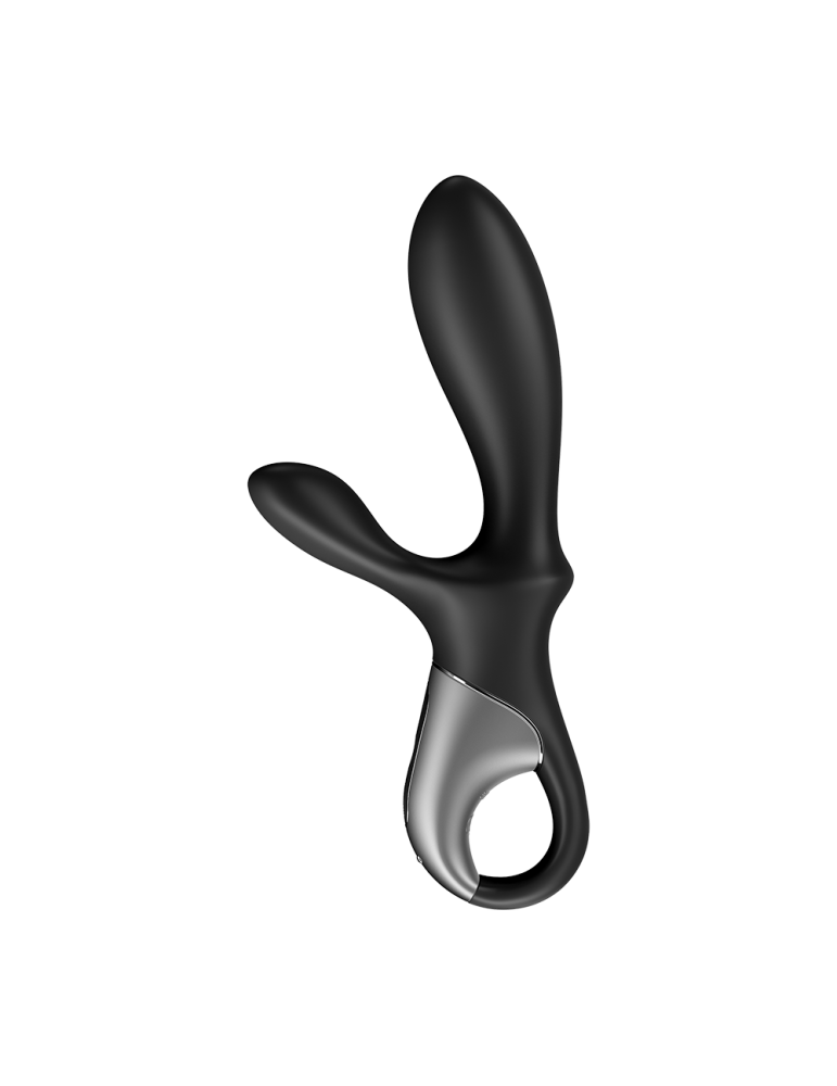 Vibromasseur rabbit noir USB, chauffant et connecté Heat Climax  Satisfyer - CC597791