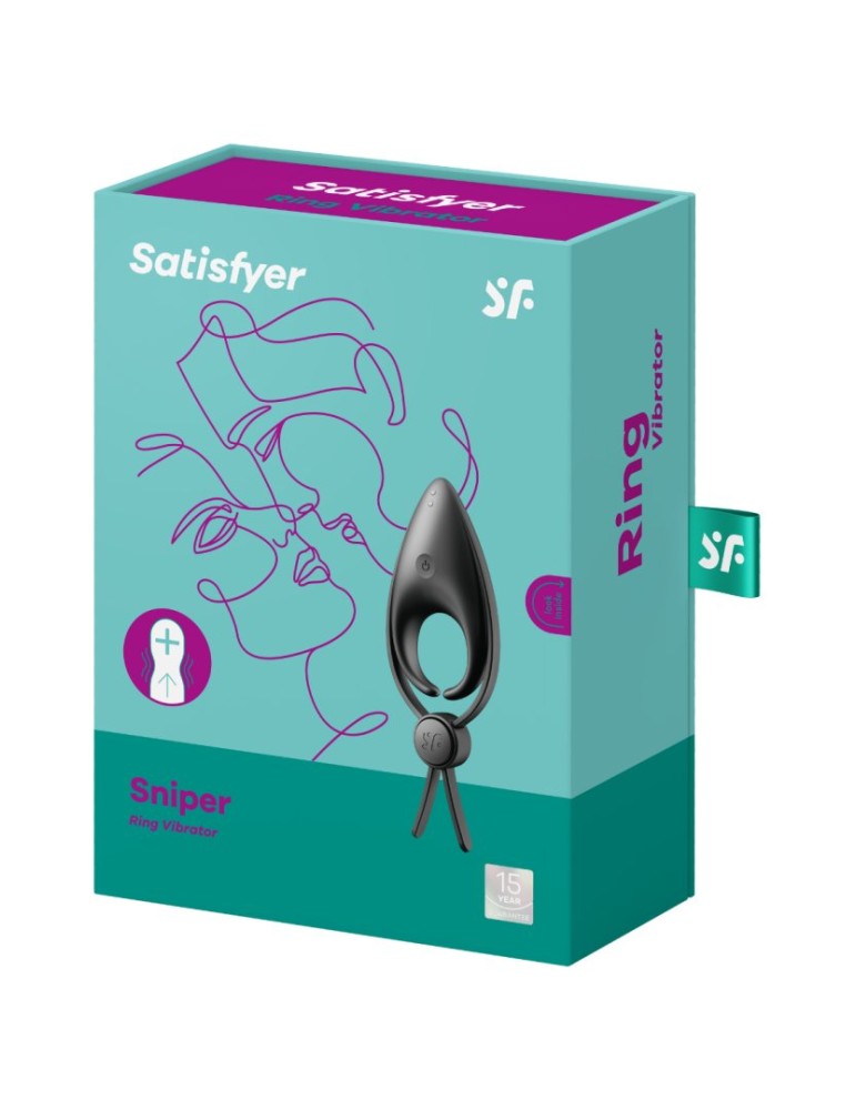 Cockring vibrant USB silicone réglable Sniper Satisfyer - CC597854