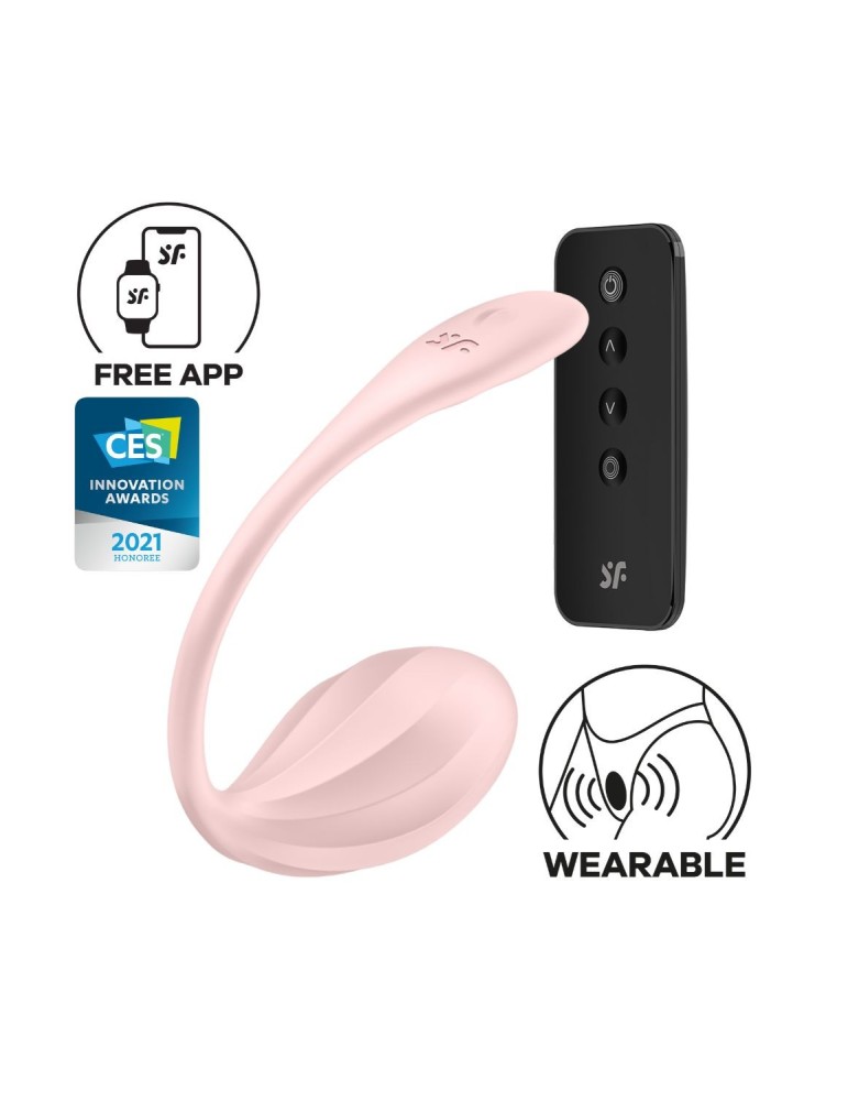 Oeuf vibrant télécommandé rose Ribbed Petal Satisfyer - CC597861 Oeuf vibrant télécommandé rose Ribbed Petal Satisfyer - CC597861