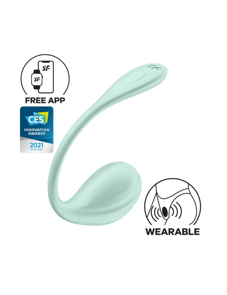 Oeuf vibrant vert menthe Smooth Petal Satisfyer - CC597862 Oeuf vibrant vert menthe Smooth Petal Satisfyer - CC597862