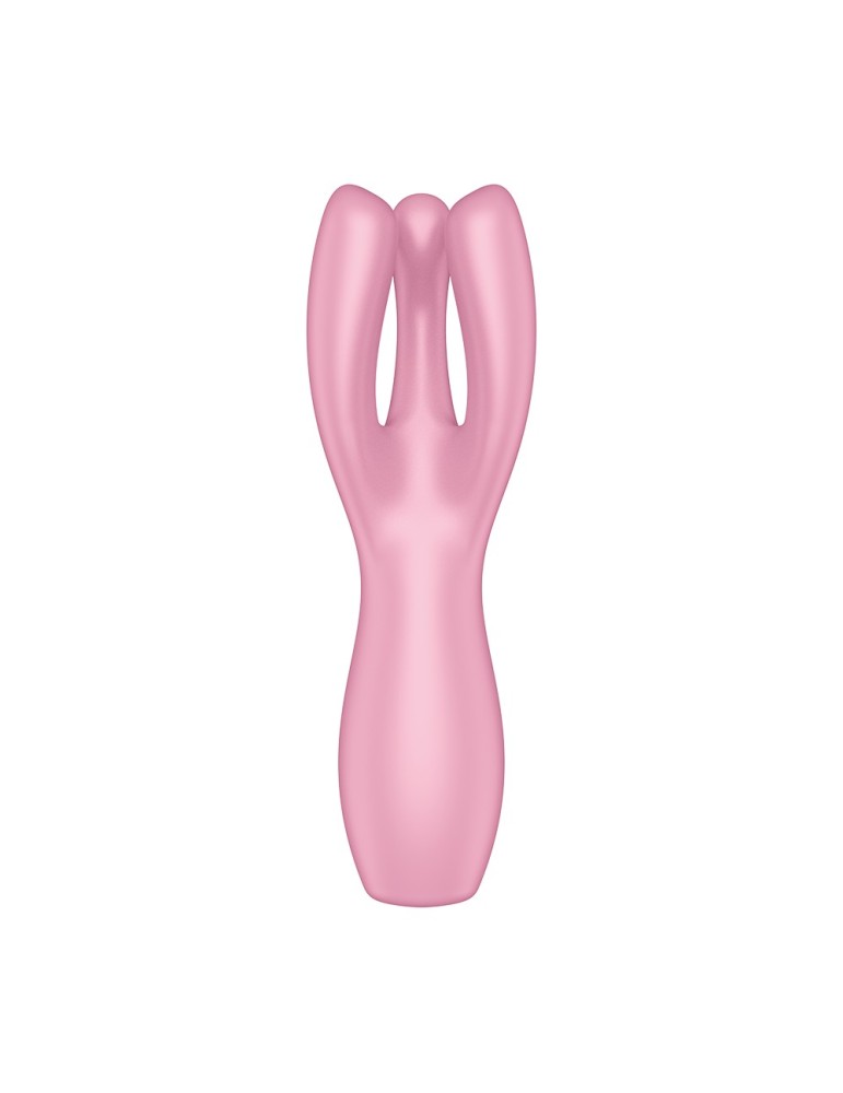 Vibromasseur point G avec stimulateur de clitoris USB rose Threesome 3 Satisfyer - CC597778