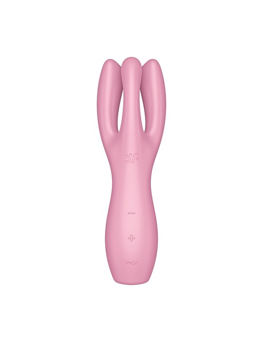 Vibromasseur point G avec stimulateur de clitoris USB rose Threesome 3 Satisfyer - CC597778
