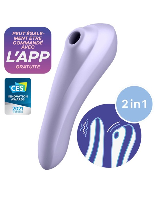 Vibromasseur et stimulateur de clitoris violet connecté Dual Pleasure Satisfyer - CC5972590201 Vibromasseur et stimulateur de clitoris violet connecté Dual Pleasure Satisfyer - CC5972590201