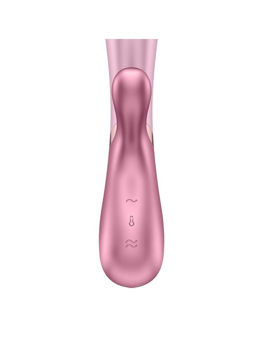 Vibromasseur rabbit rose chauffant USB connecté Hot Lover Satisfyer - CC597747