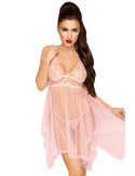 Nuisette et string assorti Rose Naughty doll - PH0084PNK