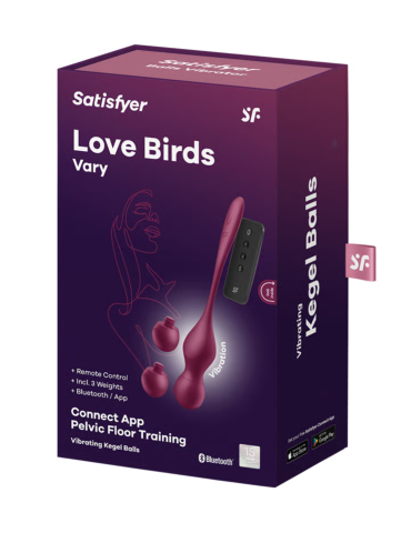Boules de geisha vibrantes Satisfyer Love Birds Vary - CC597876 2