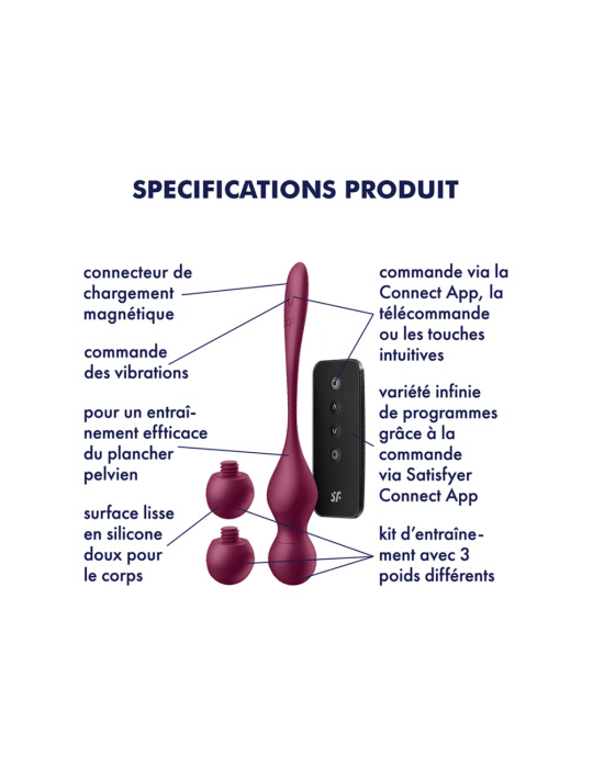 Boules de geisha vibrantes Satisfyer Love Birds Vary - CC597876