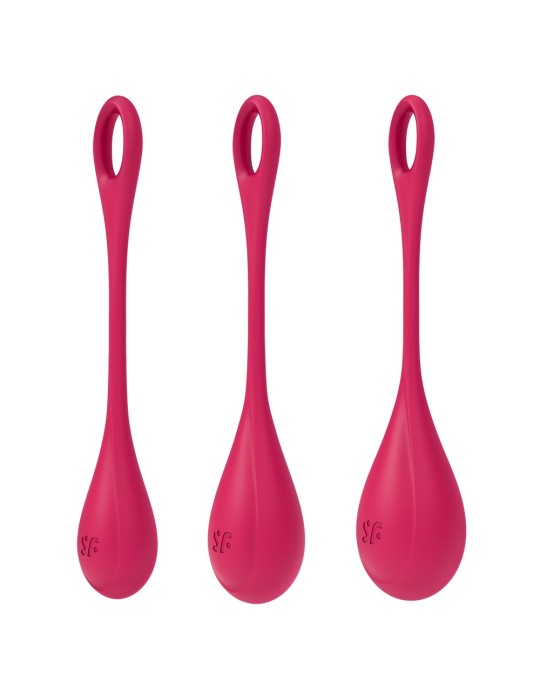 Set de 3 boules de geisha rouge Yoni Power 1 Satisfyer - CC597751 Set de 3 boules de geisha rouge Yoni Power 1 Satisfyer - CC597751