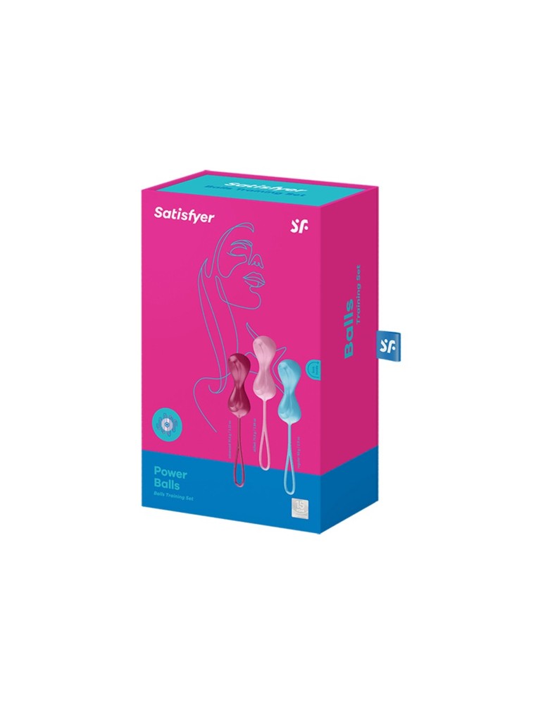 Set de 3 boules de Geisha effet vibrante Power Balls Satisfyer - CC597150