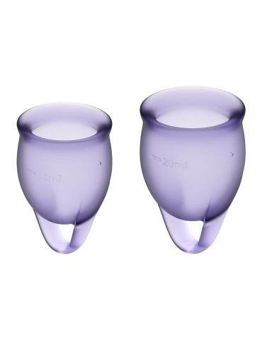2 coupes menstruelles Satisfyer Light Violet FEEL CONFIDENT - CC597821