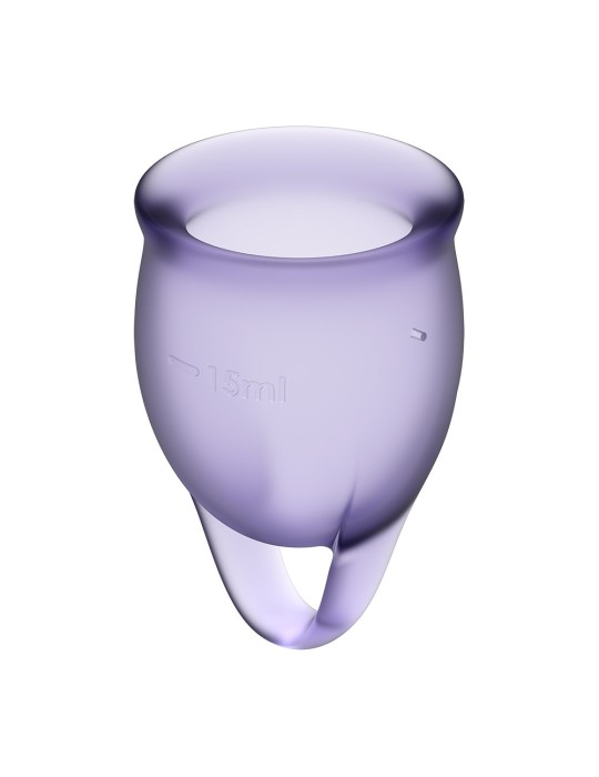 2 coupes menstruelles Satisfyer Light Violet FEEL CONFIDENT - CC597821