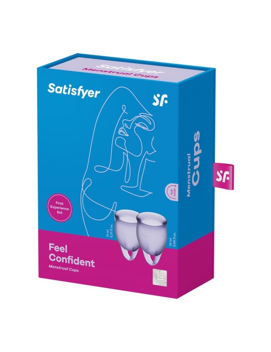 2 coupes menstruelles Satisfyer Light Violet FEEL CONFIDENT - CC597821