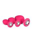 Lot de 3 plugs Bijou Diamond Roses