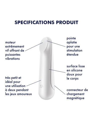 Vibromasseur blanc USB Ultra Power Bullet 3 Satisfyer - CC597735 2