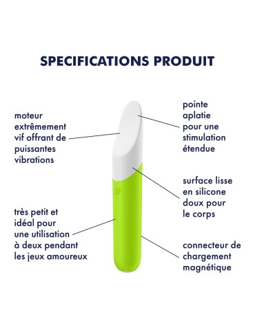 Vibromasseur vert USB Ultra Power Bullet 7 Satisfyer - CC597742 2