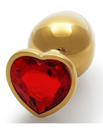 Bijou anal Heart Gem M 7 x 3.3cm Doré-Rouge