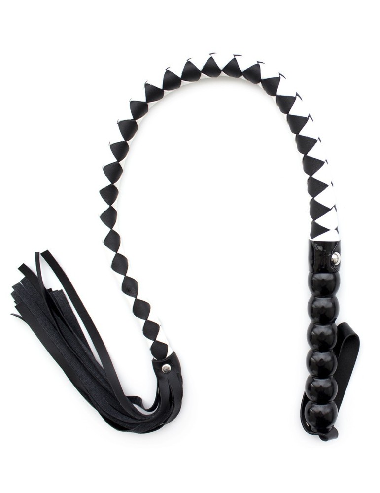 Fouet Mahogany 85cm Noir et blanc Fouet Mahogany 85cm Noir et blanc