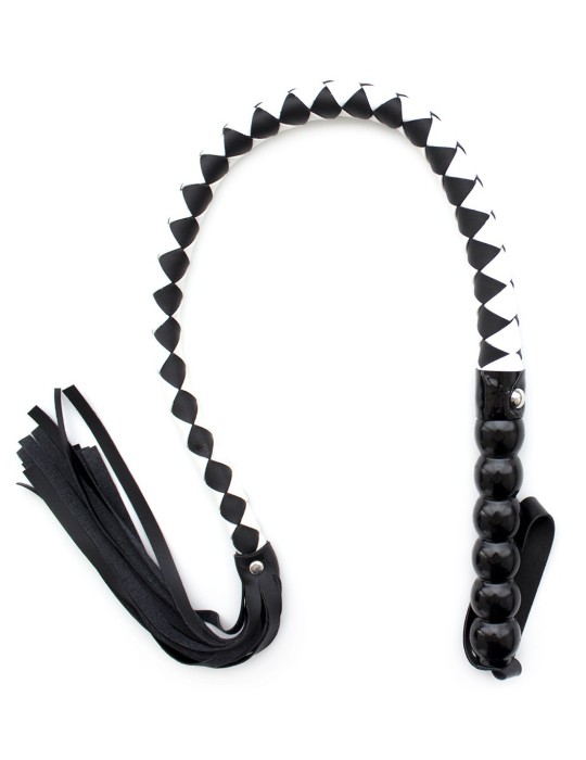 Fouet Mahogany 85cm Noir et blanc Fouet Mahogany 85cm Noir et blanc