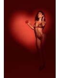 Ensemble 2 pièces noir et rouge à coeurs - MAL8899BLR Ensemble 2 pièces noir et rouge à coeurs - MAL8899BLR