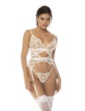 Ensemble deux pièces Maxine comprenant un haut style guépière avec porte jarretelles ajustables et string assorti -... Ensemble deux pièces Maxine comprenant un haut style guépière avec porte jarretelles ajustables et string assorti -...