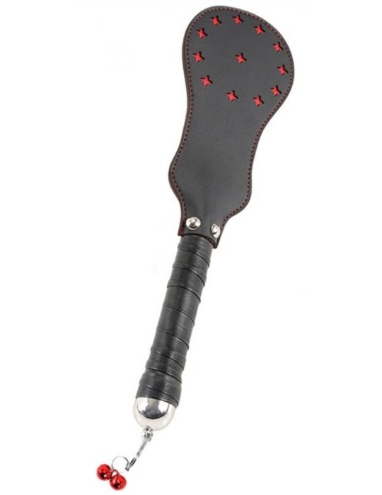 Paddle en simili Star noir-rouge 35cm