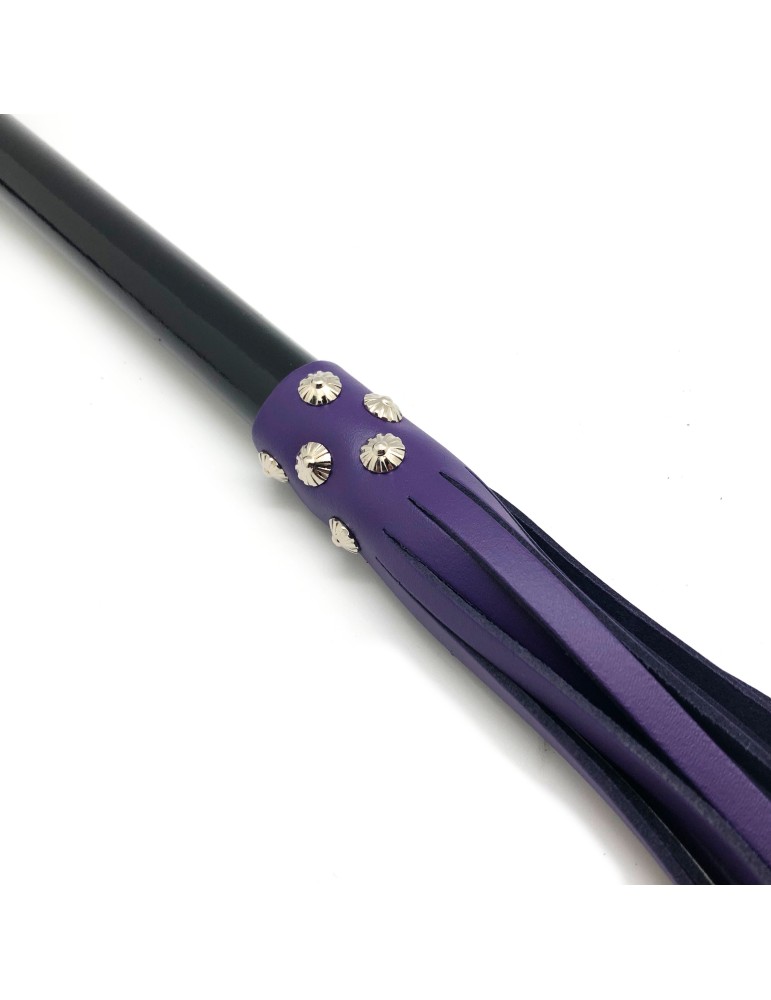 MARTINET BRINS EN CUIR VIOLET - 78cm - MANCHE EN BOIS