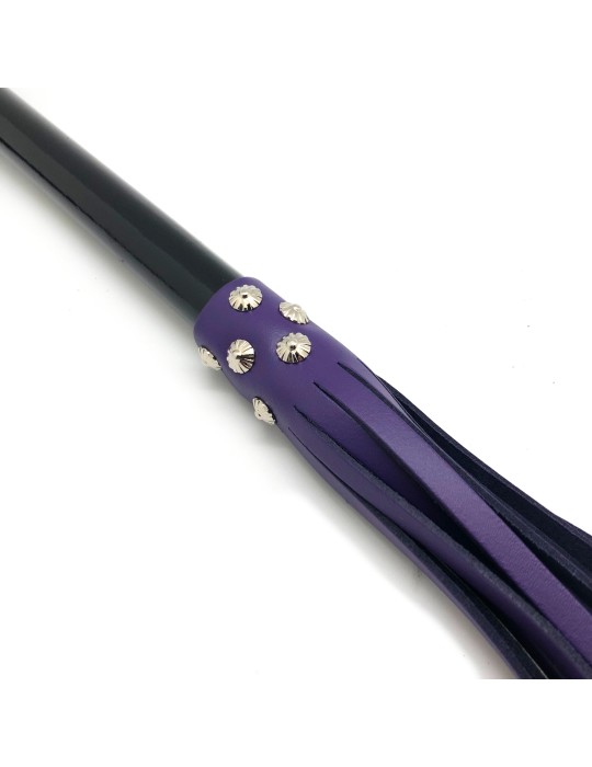 MARTINET BRINS EN CUIR VIOLET - 78cm - MANCHE EN BOIS