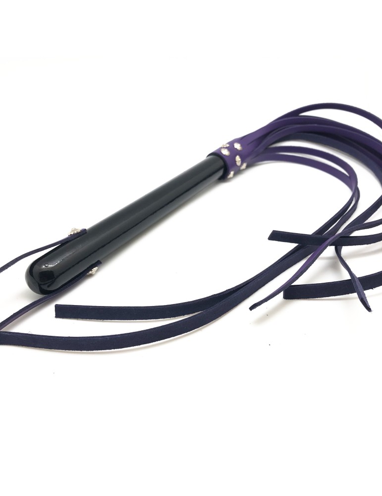 MARTINET BRINS EN CUIR VIOLET - 78cm - MANCHE EN BOIS