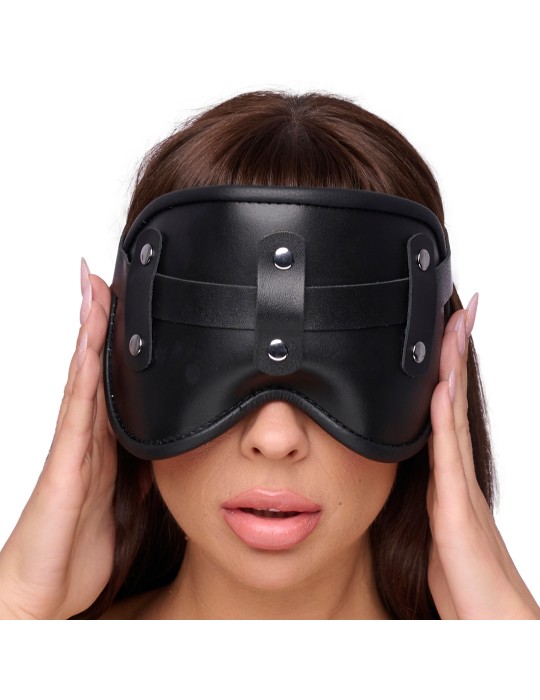 Masque en cuir rembourré Blind Up Noir